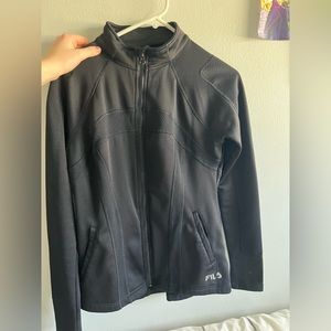black fila athletic jacket